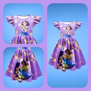 Toddler Girls Purple Character Princess Short Sleeve Dress Size US-4/5